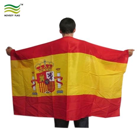 Polyester Spain National Flag Football Fan All Country Body Cape Flag