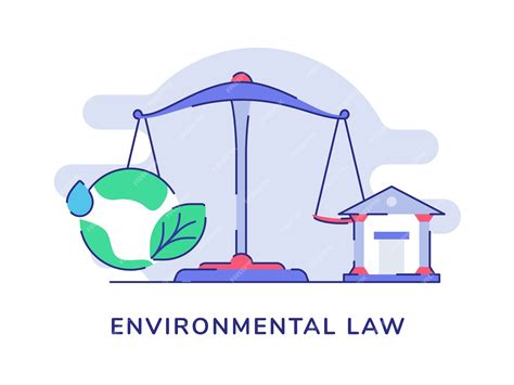 Premium Vector | Environmental law concept equality scale earth water