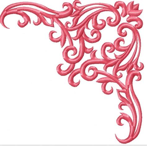 Openwork Corner Machine Embroidery Design Instantly Download Etsy