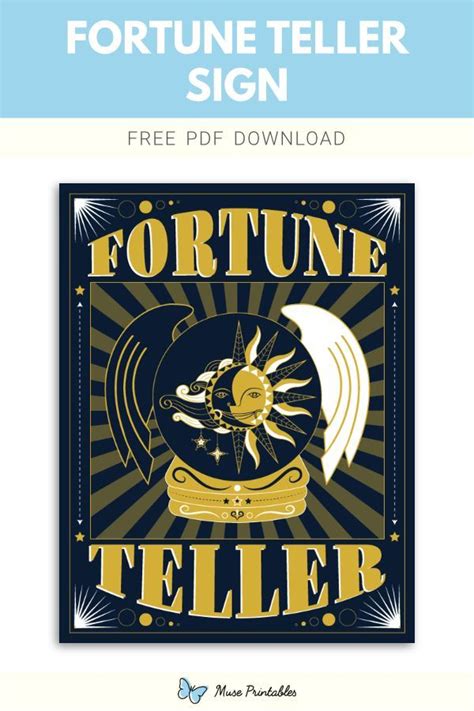 Printable Fortune Teller Sign Template Fortune Teller Youtube