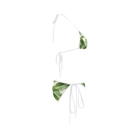 Tropical Bananas Leaves Custom Bikini Swimsuit Id D