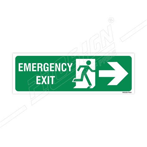 Emergency Exit Right Arrow Sign| Protector FireSafety