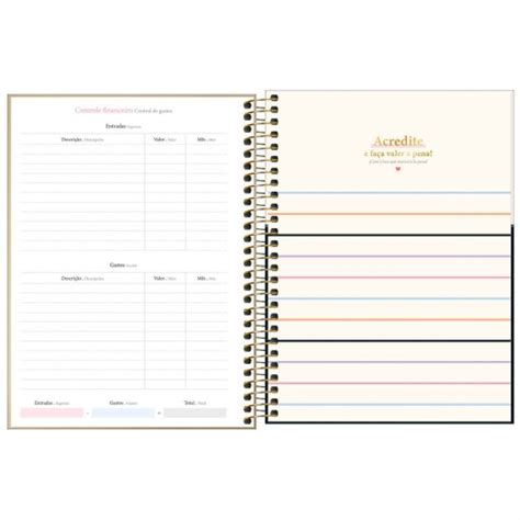 Planner Espiral 17 7 X 24 Cm West Village Metalizado 2024 Sortido