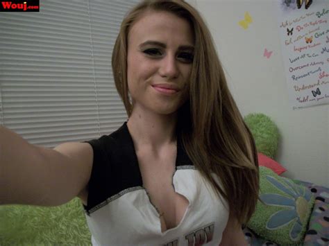 Sweet Brunette Chick Loves Taking Sexy Selfies In The Bedroom 15 Photos