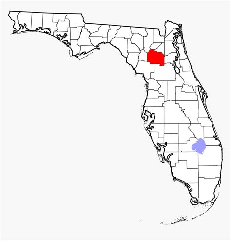 Map Of Florida Highlighting Marion County Ocala On Florida Map Hd