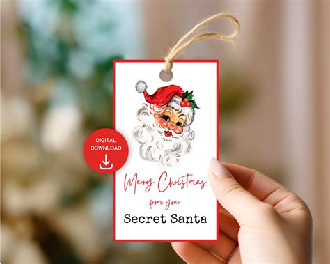 Secret Santa Gift Tags, Printable Secret Santa Gift Exchange, From ...