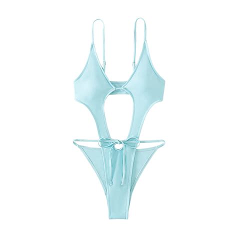 Gersome Women S Summer Bathing Suits V Neck Bikini Set Sexy Halter Low Rise Bikini Swimsuit