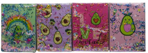 Блокнот А5 "Авокадо" в обложке сыпучие блестки 80 листов - купить оптом ...