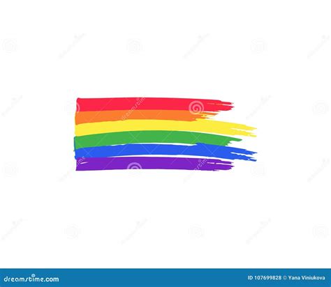 Bandera Del Icono Del Vector Los Colores Del Arco Iris Ejemplo De Una Bandera Del Orgullo Gay