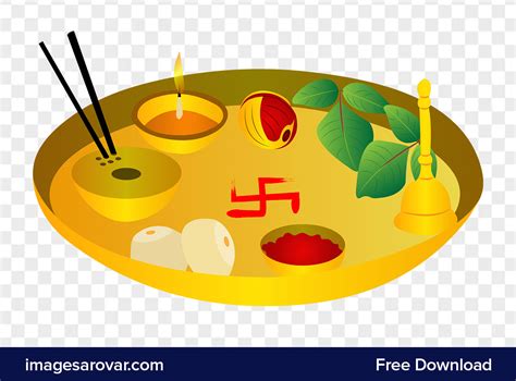 Pooja Thali Png Vector Image Sarovar Free Vectors Illustrations