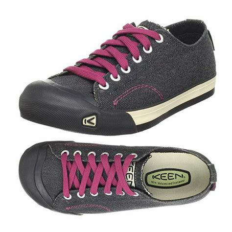 Keen Coronado Canvas Sneakers Gray Black Beet Red Womens Us 65 Eu 37