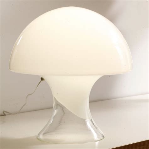 White Murano Glass Mushroom Lamp By Gino Vistosi 1960s 135111