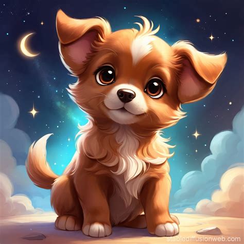 Cute Brown Puppy Stable Diffusion Online