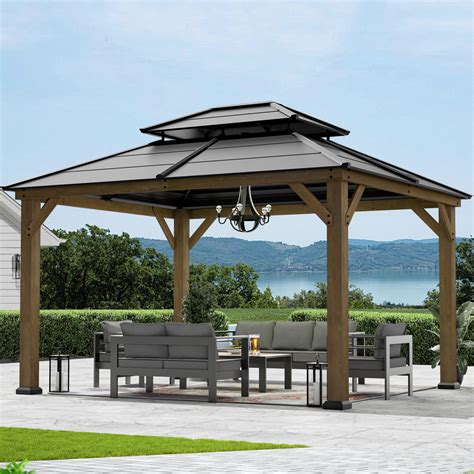 Modern Shade Outdoor Living Spaces Olivier 13 Ftx11 Ft Cedar Wood