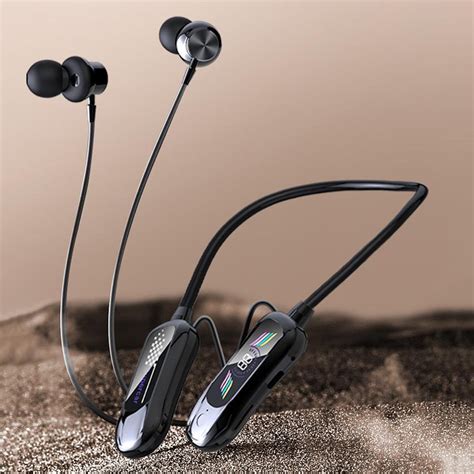 Wireless Neckband Earphones, Digital Display Neckband Headphones
