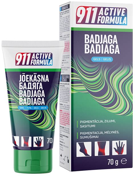 911 Active Formula Badiaga gel, 70 g | Mēness aptieka