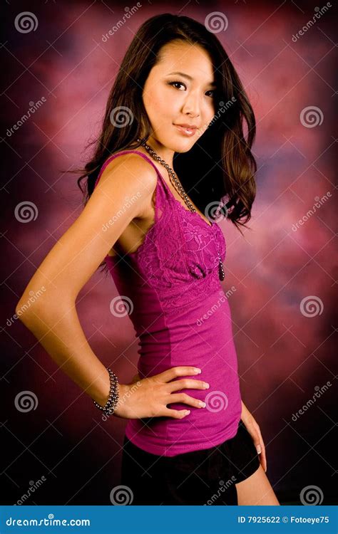 Asian Brunette Stock Photo Image Of Brunette Woman Studio