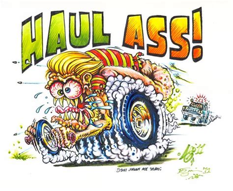 Johnny Ace Original Art Hot Rod Monster Rat Fink Kustom Big Daddy Roth Weird Ohs Cartoon