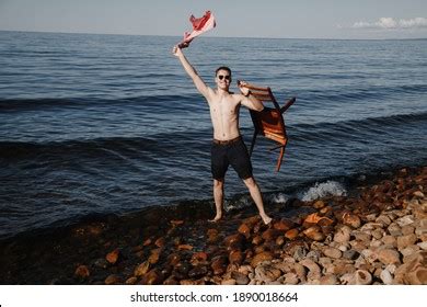 Man On Beach Naked Torso Stock Photo 1890018682 Shutterstock