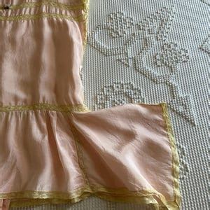 Vintage 1920s Pink Silk Chemise Step In Lingerie One Piece Etsy