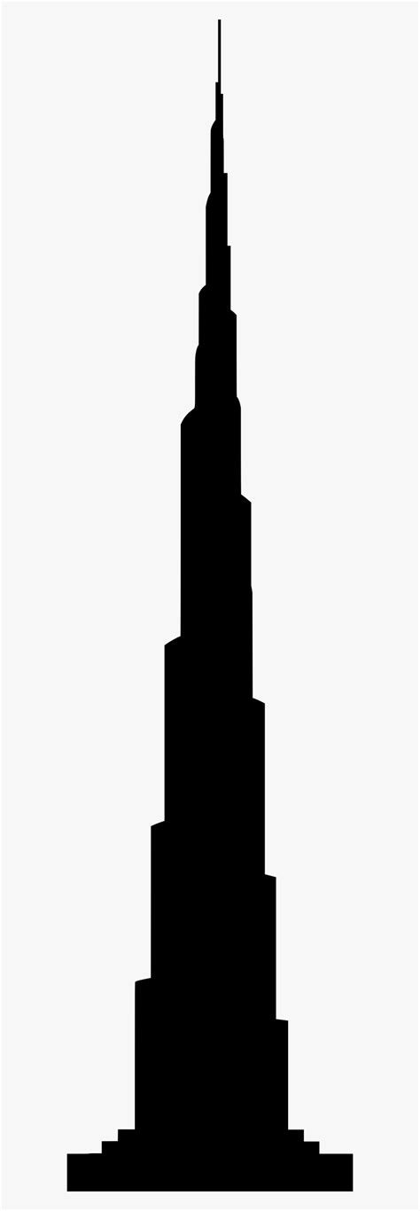 Dubai Silhouette At Getdrawings Burj Khalifa Tower Silhouette HD Png