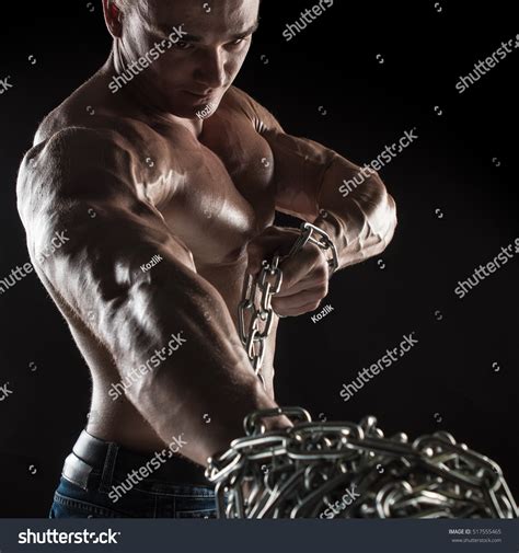 Portrait Naked Torso Brutal Male Bodybuilder Stock Photo Shutterstock