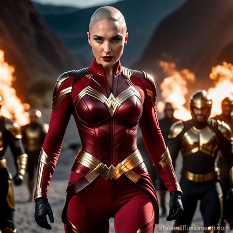 Gal Gadot Dressed As A Stripper In Red Bikini Lying Upside Down Clear