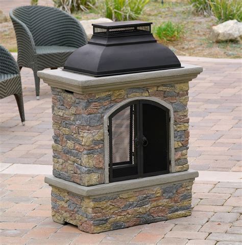Large Chiminea Outdoor Fireplace Home Design Ideas