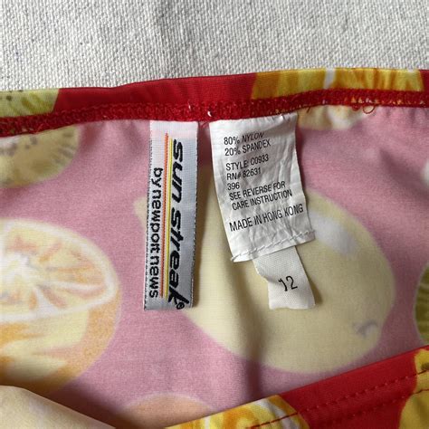 Vintage S High Cut Bikini With Lemons And Kiwis Depop