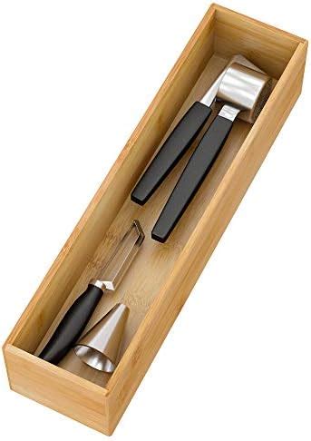 Amazon Kigley Pieces Bamboo Drawer Organizer Kitchen Utensils