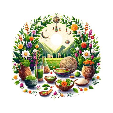 Premium Vector Happy Nowruz Handdrawn Illustration With Iranian New