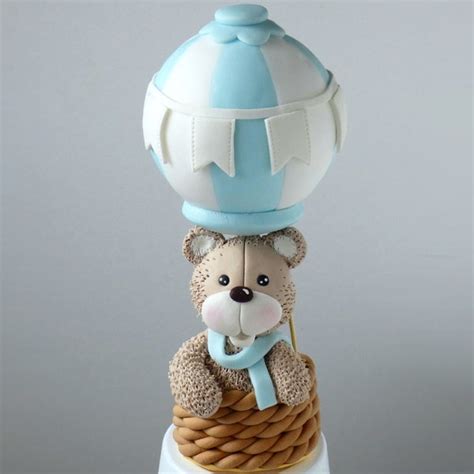 Teddy Bear Hot Air Balloon Cake Topper Etsy