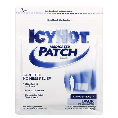 Icy Hot Original Pain Relief Patch Large Patches
