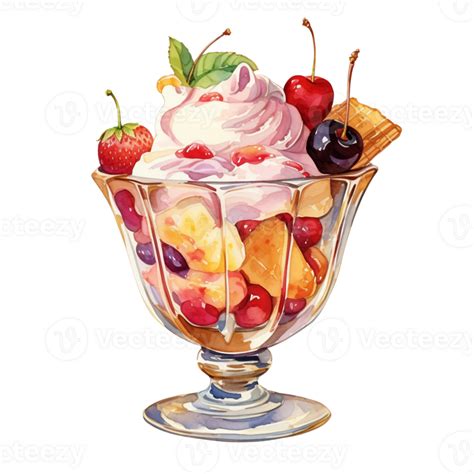 Delicious Ice Cream Sundae 27147453 Png