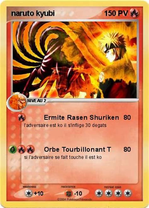 Pokémon naruto kyubi 33 33 Ermite Rasen Shuriken Ma carte Pokémon