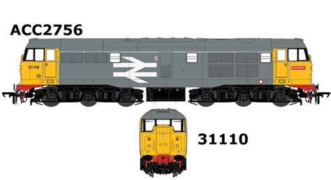 Accurascale Acc2756 Class 31 31110 In Br Railfreight Livery White Cantrail Stripe Factory