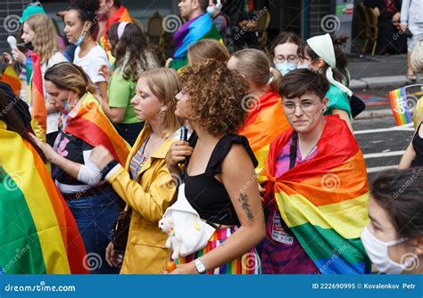 People Take Part In The Gay Pride Also Known As The Lesbian Gay Bisexual And Transgender