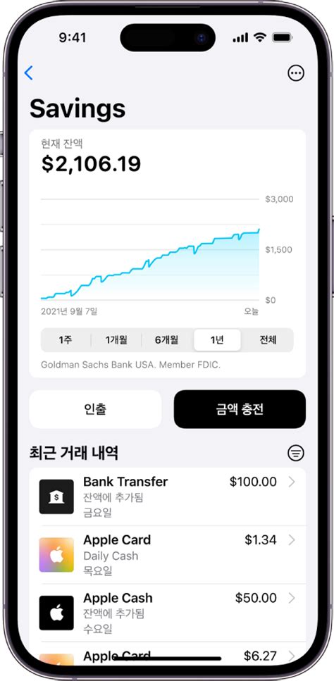 Iphone의 지갑에서 Savings를 사용하여 Daily Cash 포인트 늘리기미국만 해당 Apple 지원 Kr