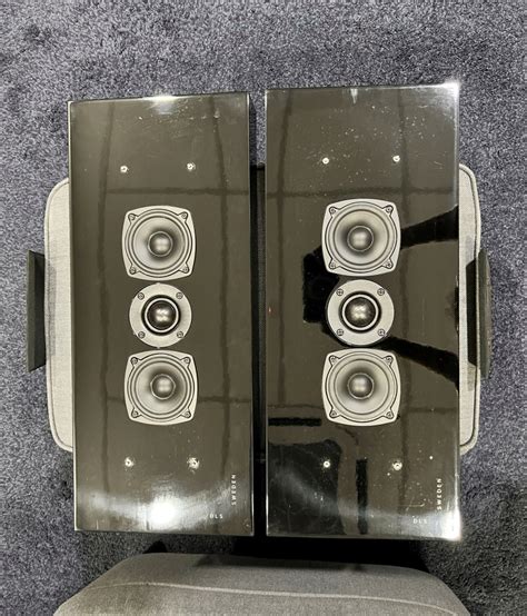 DLS Flatbox Large speakers in black piano finish