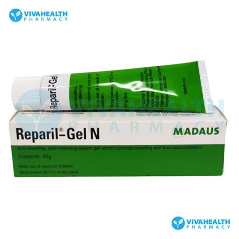 Reparil Gel 40g Anti Swelling Bruise And Pain Relief Gel Lazada