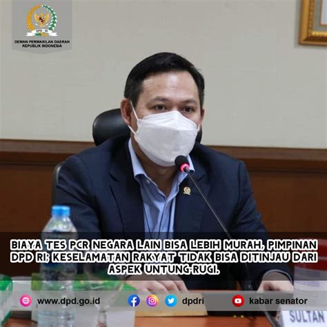 Pimpinan DPD RI Keselamatan Rakyat Tidak Bisa Ditinjau Dari Aspek