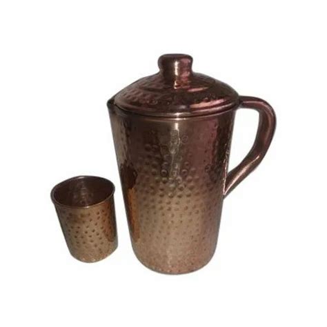 Copper Hammered Glass Jug Set At Rs Set Milton Copper Gug With