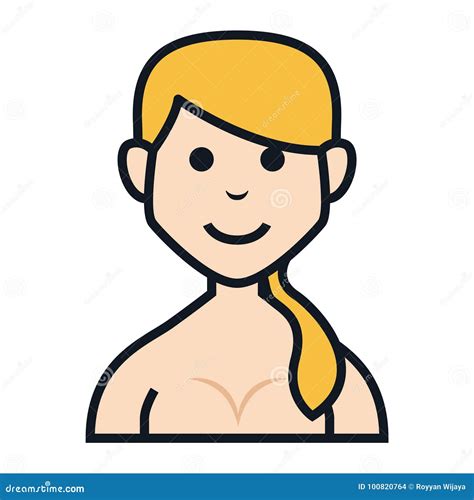 Woman Nude Boobs Breast Avatar People Character Stock Vector Illustration Of Creative