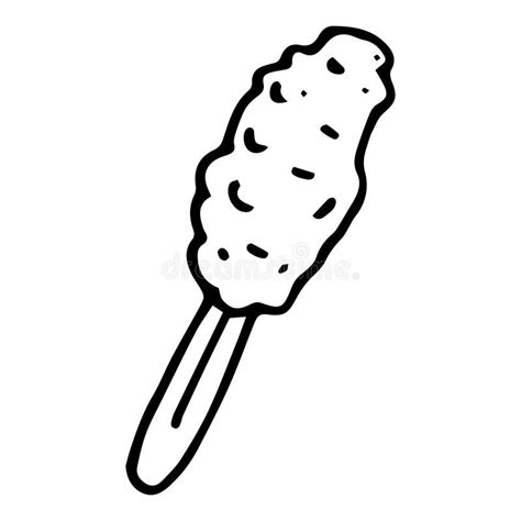 Corn Dog Sketch Stock Illustrations 296 Corn Dog Sketch Stock