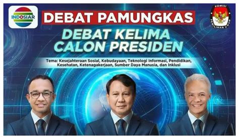 Jadwal Acara Indosiar Minggu 4 Februari 2024 Debat Capres Cawapres