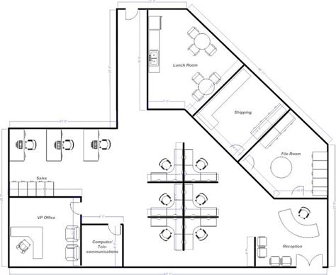 Open Office Layout Example Smartdraw Office Layout Plan Office