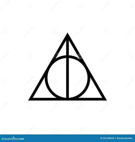 Deathly Hallows Symbol Icon Clipart Image Stock Vector Illustration