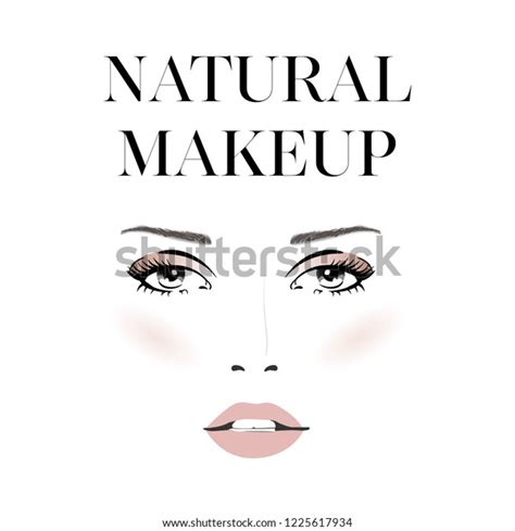 Beautiful Woman Face Nude Makeup Hand Stock Vector Royalty Free Shutterstock