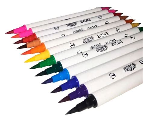 Caneta Brush Pen 24 Cores Duas Pontas Para Lettering Brw FUNPAPER