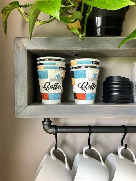 Free Shipping Gabi Coffee Bar Shelfcoffee Shelfindustrial Etsy